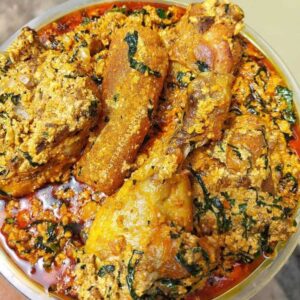 pounded yam & egusi