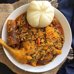 pounded yam & egusi