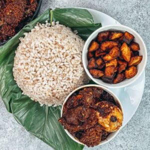 ofada rice & sauce